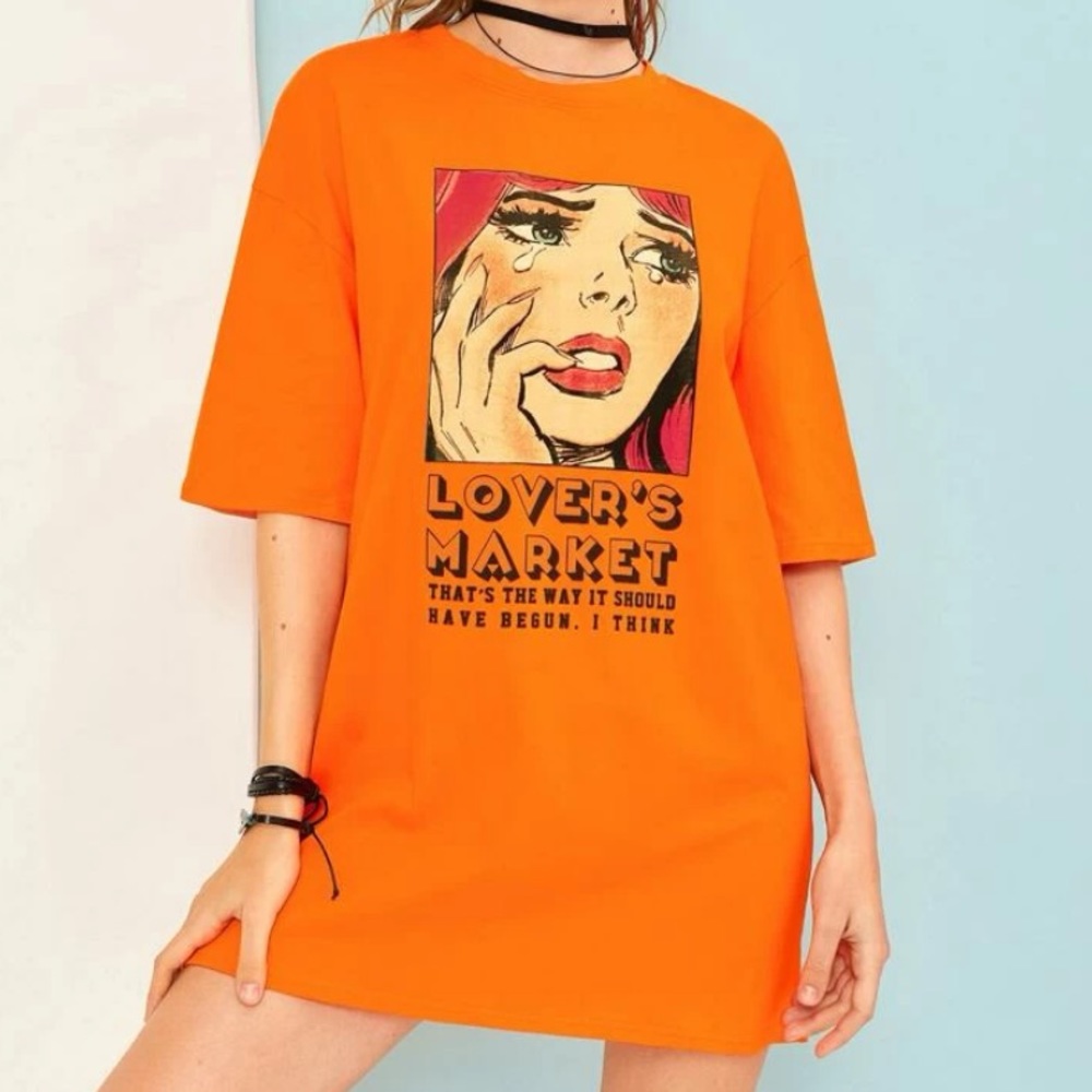 S Lovers market orange tee - Picture 4 of 4